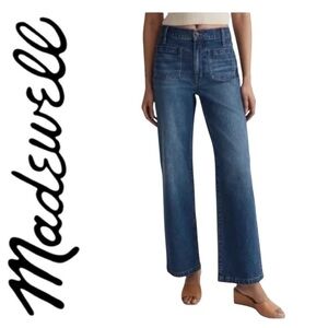 Madewell The Perfect Vintage Patch Pocket Wide Leg Jeans Size 33P NWOT